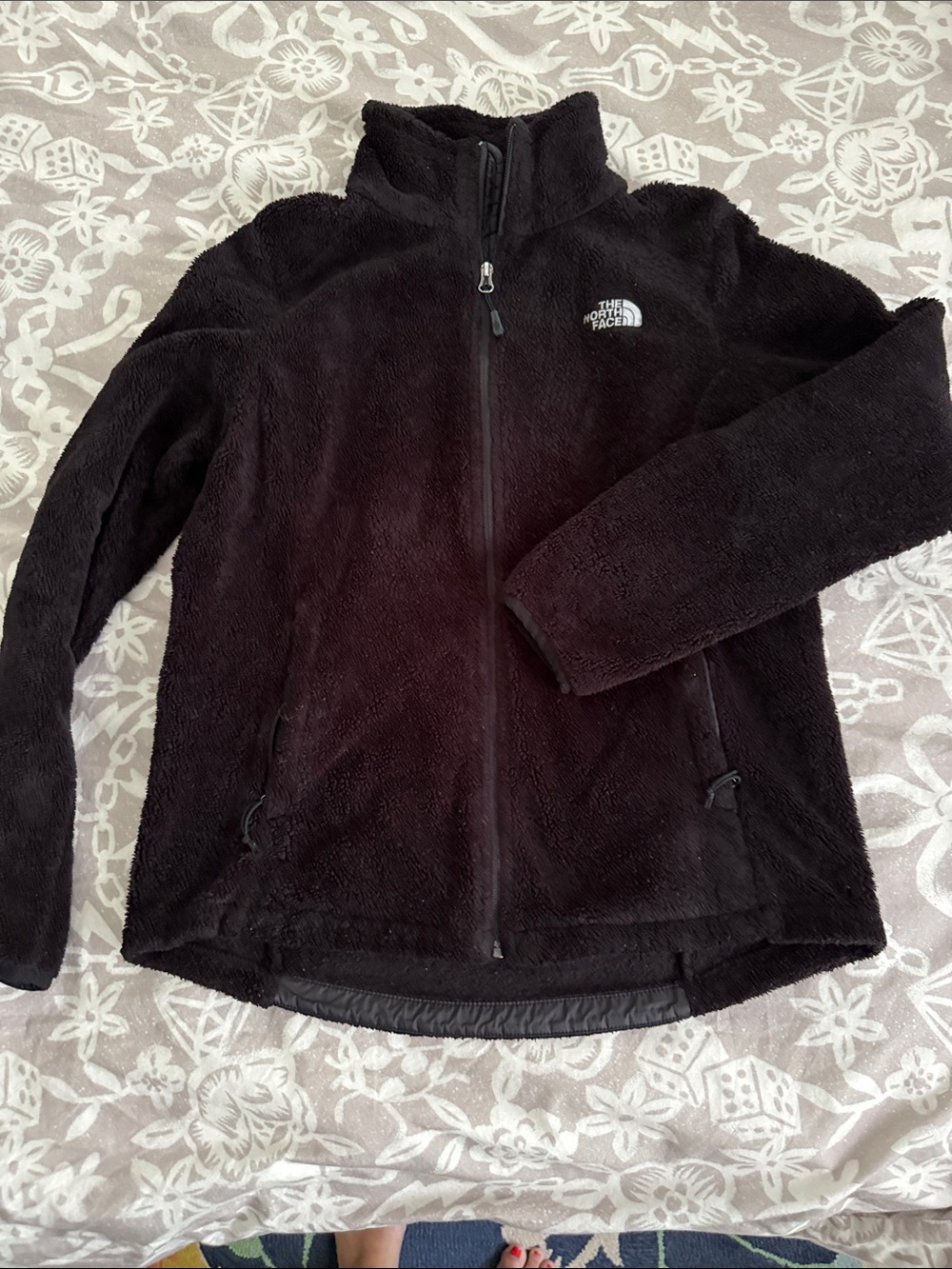 The North Face Black Plush Fleece Full-Zip Jacket